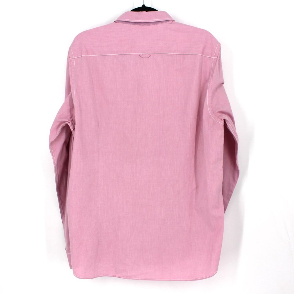 Ted Baker Contrast Pink/Purple Button Up Cotton Oxford Collared Dress Shirt 5 XL - Picture 5 of 6